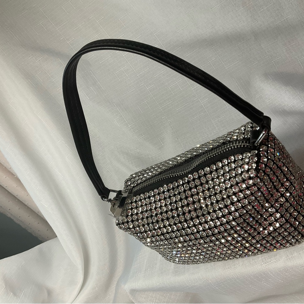 Express Silver Rhinestone Mini Bag - Picture 5 of 8
